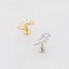 MARQUISE CROWN FAN CZ THREADLESS (PUSH IN) 316L SURGICAL STEEL LABRET SET